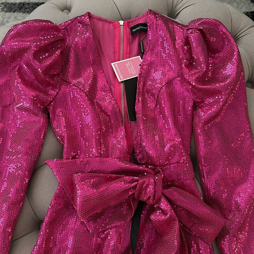 PrettyLittleThing Pink Sequin Dress